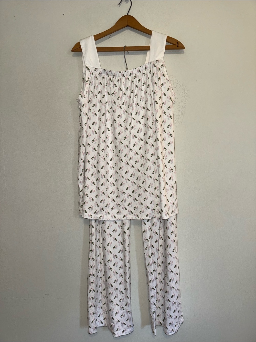 Lila & Hayes Pajama Pant Set Sleeve Size Large Champagne Womens Bachelorette $94
